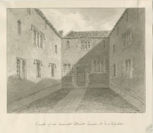 Lichfield - Hof eines alten Hauses in The Close