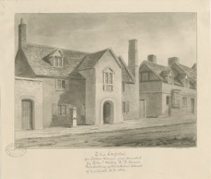 Lichfield - Krankenhaus für Frauen (Sepia-Zeichnung)