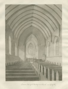 Lichfield - Innenraum der Christuskirche (Neue Kirche) von John Buckler
