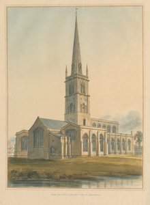 Oxfordshire - Burford Kirche, 1802 von John Buckler