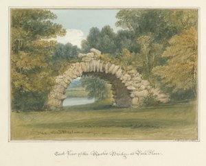 Oxfordshire - Henley upon Thames - Rustikale Brücke bei Park Place, 1826