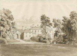 Patshull House: Sepia-Waschzeichnung, August 1820