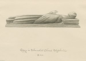 Shareshill Church - Monumentale Effigie [Cassandra Swynnerton] von John Buckler