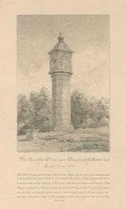 Westmorland - Brougham Castle - Countess Pillar: Sepiazeichnung, 1800