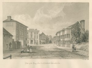 Worcestershire - Droitwich - George Inn: Sepia-Zeichnung, 1833