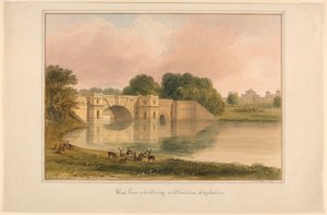 Westansicht der Brücke in Blenheim, Oxfordshire