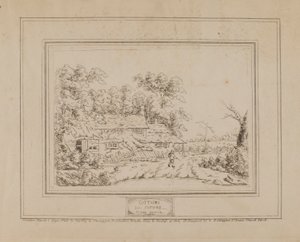 Cottages aus der Natur (mit Cottage links) von John Burton