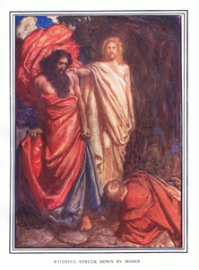 Der Gläubige von Moses niedergeschlagen von John Byam Liston Shaw
