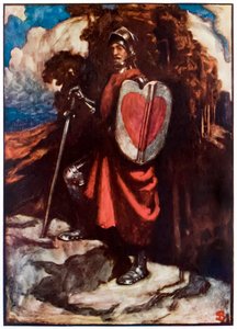 Mr Greatheart aus The Pilgrims Progress From This World, To That Which Is To Come von John Bunyan (1628-1688) Illustration von Byam Shaw (1872-1919) von John Byam Liston Shaw