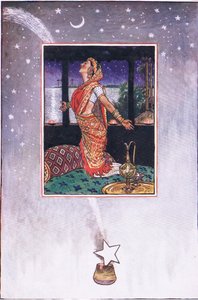 Es gibt keine Brise, die die Hitze der Liebe kühlt, Illustration aus The Garden of Kama (and other lyrics from India), 1920