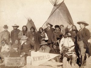 Indianerhäuptlinge und US-Beamte in Pine Ridge, 1891