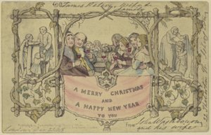 Faksimile-Reproduktion der ersten Weihnachtskarte
