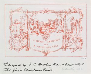 Die erste Weihnachtskarte, von J.C. Horsley, 1843
