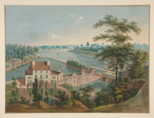Wasserwerke im Fairmount Park, Philadelphia von John Caspar Wild