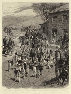 Fuchsjagd im Norden, ein Treffen der North Tyne Foxhounds in den Border Hills von John Charlton
