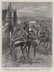 Die Malta-Pferdeschau, die Parade der Landkarren vor dem Gouverneur
