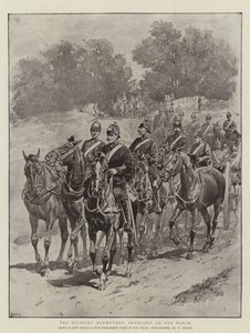 Die Militärmanöver, Artillerie auf dem Marsch von John Charlton
