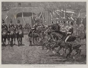 Das Militärturnier in der Royal Agricultural Hall