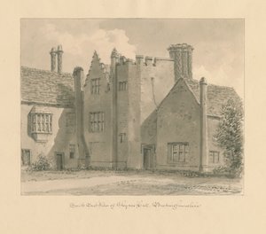 Buckinghamshire - Chenies Hall: Sepia-Zeichnung, 1824