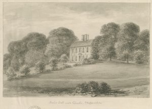 Cheadle - Hales Hall: Sepia-Waschzeichnung, 1841 von John Chessell Buckler