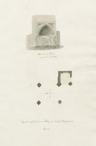 Dieulacres Abtei (Sepia-Zeichnung)