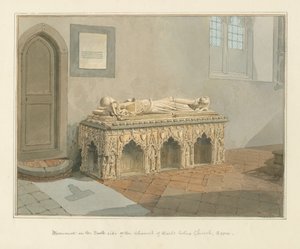 Essex - Earls Colne Kirche - Denkmal, 1824 von John Chessell Buckler