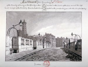London Bridge, Southwark, London, 1827