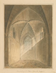 Oxfordshire - Oxford - Inneres des Chors der St. Peter Kirche, 1811 von John Chessell Buckler