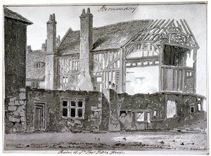 Überreste von Thomas Popes Haus, Mill Lane, Bermondsey, London