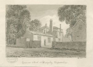 Rugeley Stadt - Grammar School von John Chessell Buckler