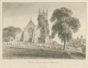 Sandon Kirche von John Chessell Buckler