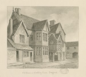 Stafford - Alte Häuser in Crabbery Lane von John Chessell Buckler