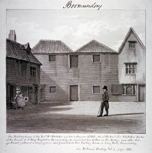 Das Versammlungshaus von Reverend Whitaker, Long Walk, Bermondsey, London, ca. 1828