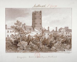 Ansicht des Telegrafenturms im West Square, Southwark, London, 1827
