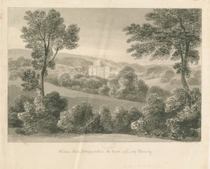 Wootton Lodge: Sepia-Zeichnung, 1841 von John Chessell Buckler