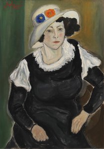 Eine Dame mit Hut. Die Frau des Künstlers, Dagny Marie Christensen von John Christensen