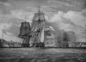 Die Shannon und die Chesapeake, um 1814