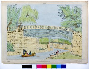 Bath. Die Brücken über den Kanal in den Sidney Gardens von John Claude Nattes