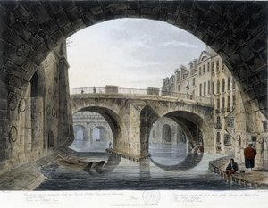 Paris, die Peer-Brücke - Zeichnung von Mats, circa 1810, Stadt Paris von John Claude Nattes