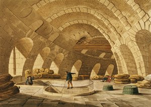 Der Weizenspeicher, Rue de Viarmes, graviert von I. Hill