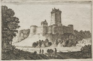 Borthwick Castle von Osten von John Clerk of Eldin