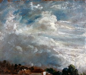 Wolkenstudie: Horizont von Bäumen von John Constable