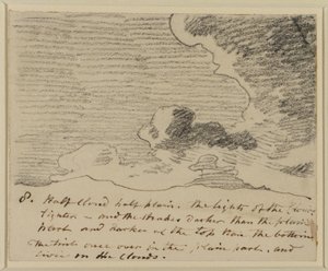 Wolkenstudie (nach Alexander Cozens Gravuren von Himmeln), ca. 1822-23