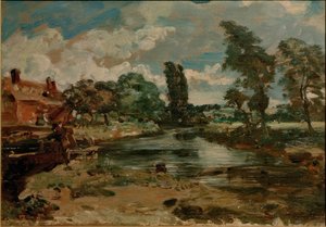 Die Flatford-Mühle von der Schleuse aus gesehen von John Constable
