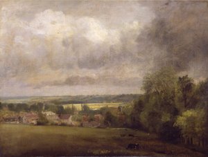 Dorf an dem Flusse Stour von John Constable