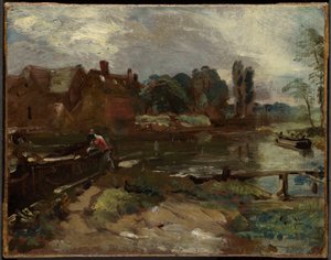 Flatford-Mühle vom Schleusenweg von John Constable