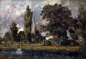 Kathedrale von Salisbury und Leadenhall vom Fluss Avon, 1820 von John Constable