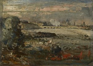 Skizze für "Die Eröffnung der Waterloo-Brücke von den Whitehall-Treppen aus gesehen, 18. Juni 1817", ca. 1819 von John Constable