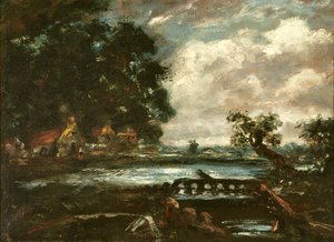 Studie für Das springende Pferd (Blick auf den Stour) von John Constable