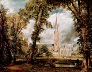 Die Kathedrale von Salisbury, gesehen aus den Gärten des Bischofssitzes. Gemälde von John Constable (1776-1837) 1823 von John Constable